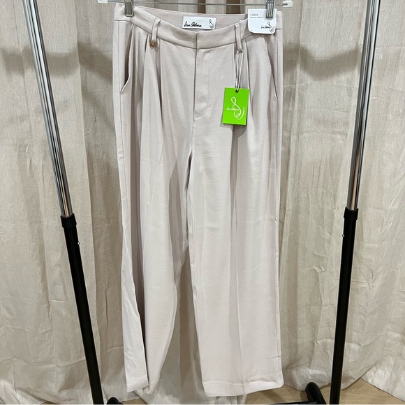 NWT. Sam Edelman Beige Wide Leg High-Waist Pant - US size 29 - Picture 1 of 3